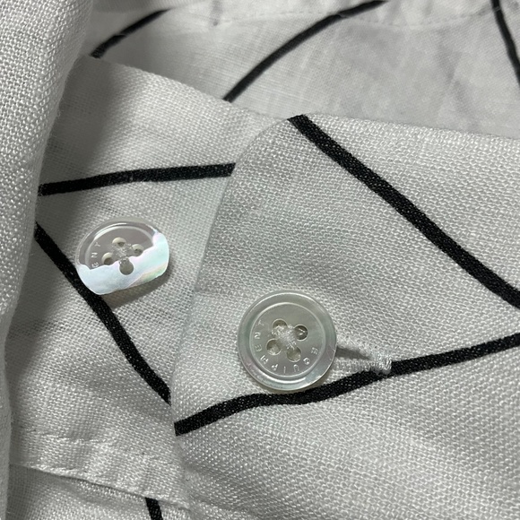 EQUIPMENT FEMME 100% Linen Essential Shirt Long Sleeve Button Front US Sz L - Picture 9 of 11